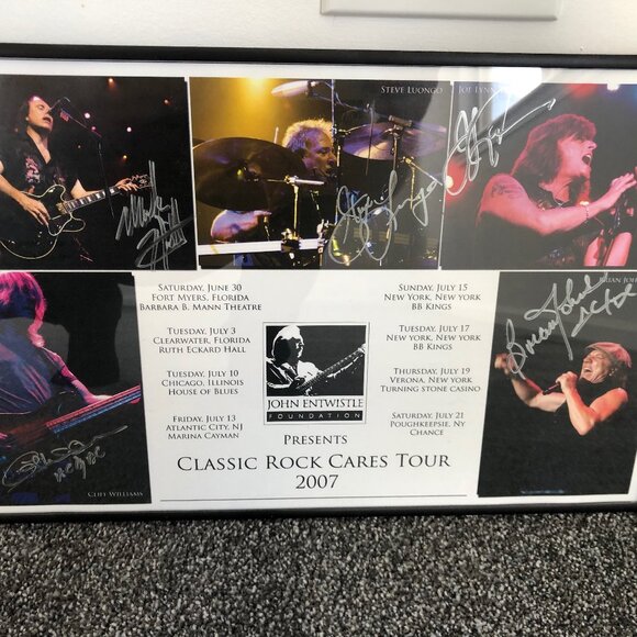 AC/DC, Deep Purple Band Signed Concert Poster 2007 Brian Johnson